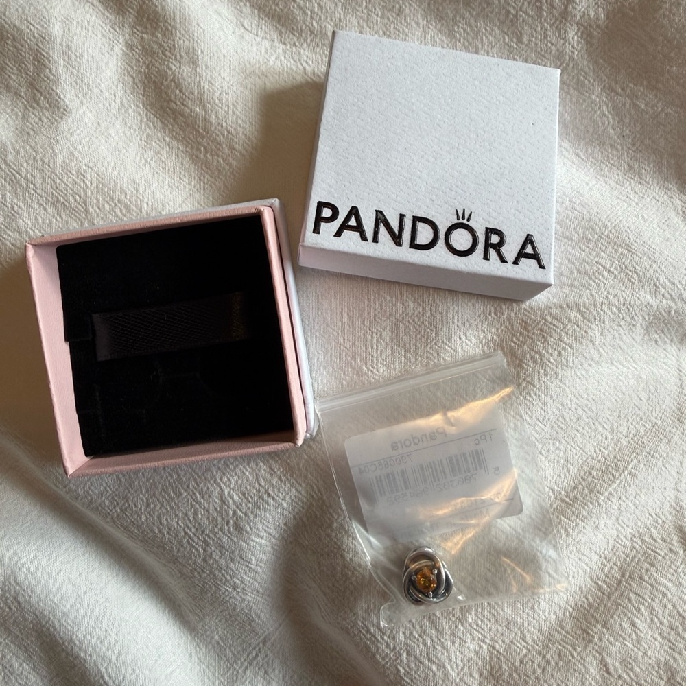 Pandora Silver and Gold Heart Charm